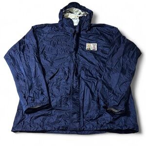 Vintage Y2K Olympic Torch Relay Athens 2004 Gorpcore Rain Jacket Size Large
